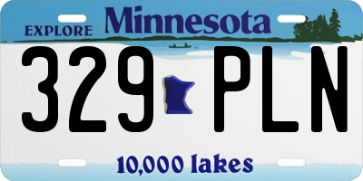 MN license plate 329PLN