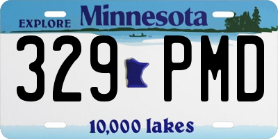 MN license plate 329PMD