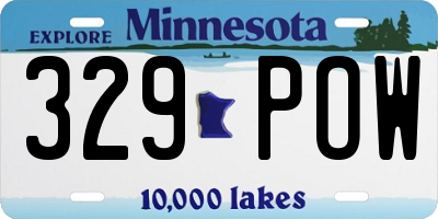 MN license plate 329POW