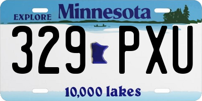 MN license plate 329PXU
