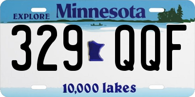 MN license plate 329QQF