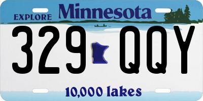 MN license plate 329QQY