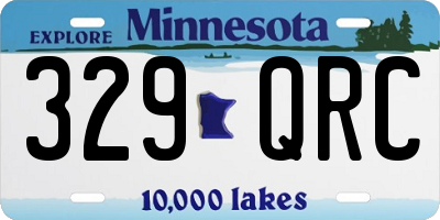 MN license plate 329QRC