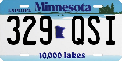 MN license plate 329QSI