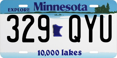 MN license plate 329QYU