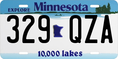 MN license plate 329QZA