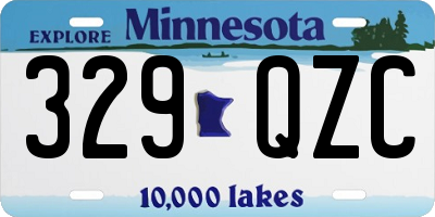 MN license plate 329QZC