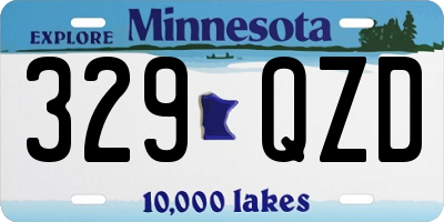 MN license plate 329QZD