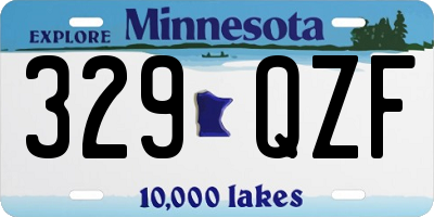 MN license plate 329QZF