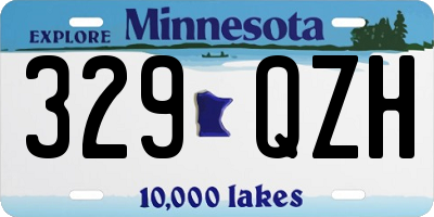 MN license plate 329QZH