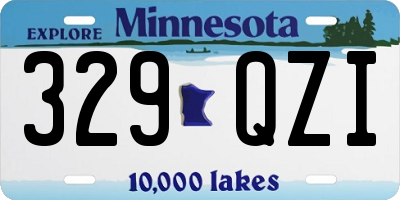 MN license plate 329QZI