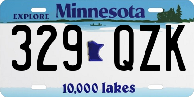 MN license plate 329QZK