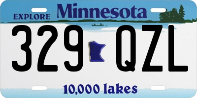 MN license plate 329QZL