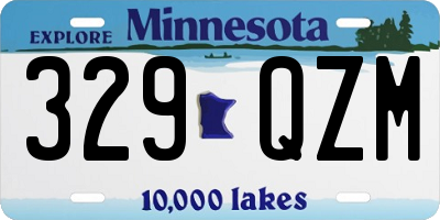 MN license plate 329QZM