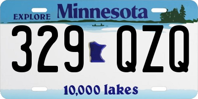MN license plate 329QZQ