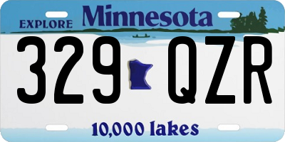 MN license plate 329QZR