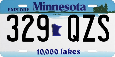 MN license plate 329QZS