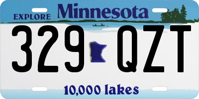 MN license plate 329QZT