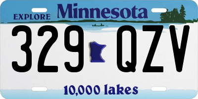 MN license plate 329QZV