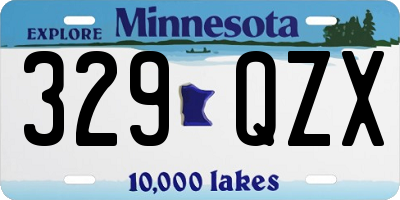 MN license plate 329QZX