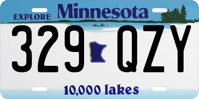MN license plate 329QZY