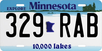 MN license plate 329RAB