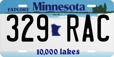 MN license plate 329RAC