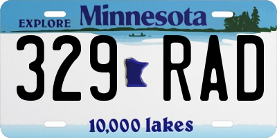 MN license plate 329RAD