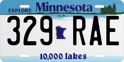 MN license plate 329RAE