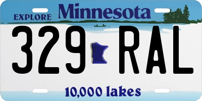 MN license plate 329RAL