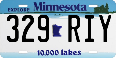 MN license plate 329RIY