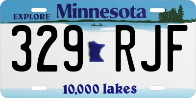 MN license plate 329RJF