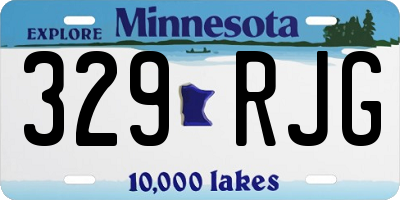 MN license plate 329RJG