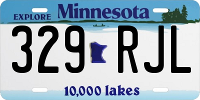 MN license plate 329RJL