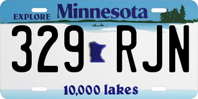 MN license plate 329RJN