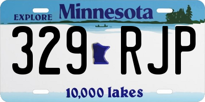 MN license plate 329RJP