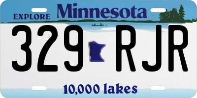 MN license plate 329RJR