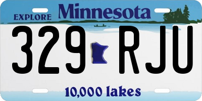 MN license plate 329RJU