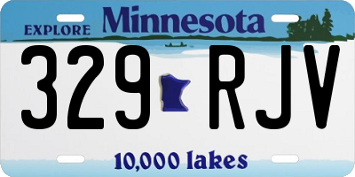 MN license plate 329RJV