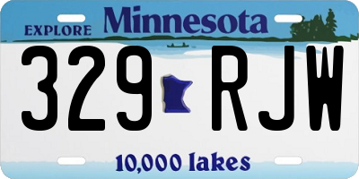 MN license plate 329RJW
