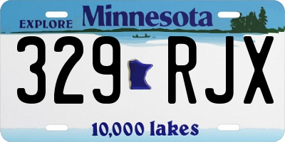 MN license plate 329RJX