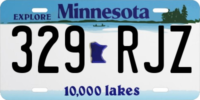 MN license plate 329RJZ