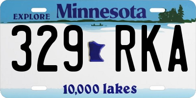 MN license plate 329RKA