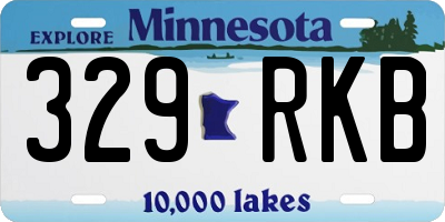 MN license plate 329RKB