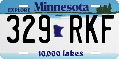 MN license plate 329RKF