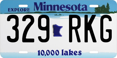 MN license plate 329RKG