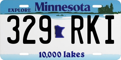 MN license plate 329RKI
