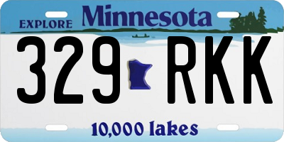 MN license plate 329RKK