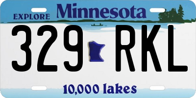 MN license plate 329RKL