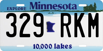 MN license plate 329RKM